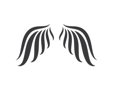 kanat logo simgesi vektör illüstrasyonu 