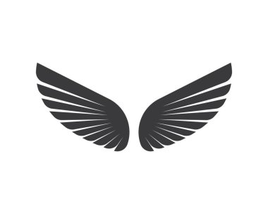 kanat logo simgesi vektör illüstrasyonu 