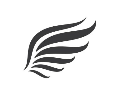 kanat logo simgesi vektör illüstrasyonu 