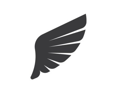 kanat logo simgesi vektör illüstrasyonu 