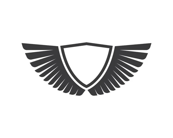 Símbolo del logotipo del ala icono vector ilustración — Archivo Imágenes Vectoriales