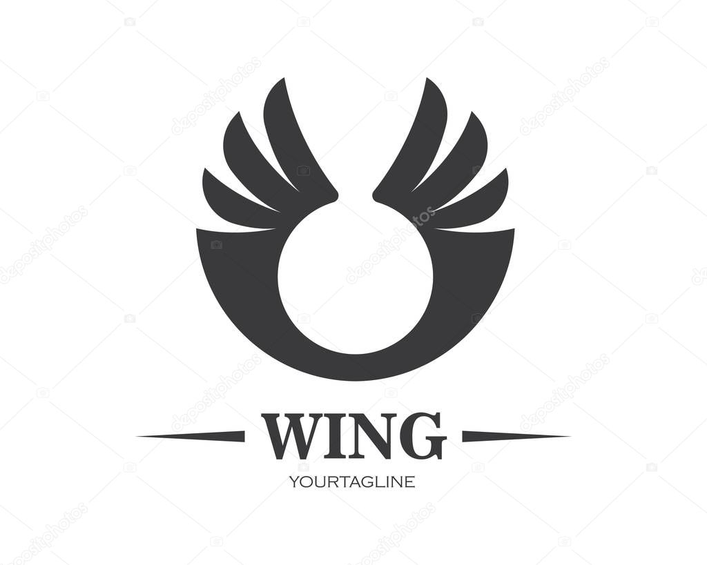 wing logo symbol icon vector illustration 