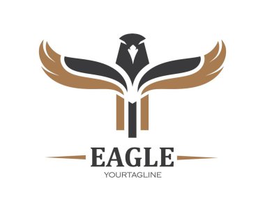şahin,kartal logo simgesi vektör illüstrasyon tasarımı