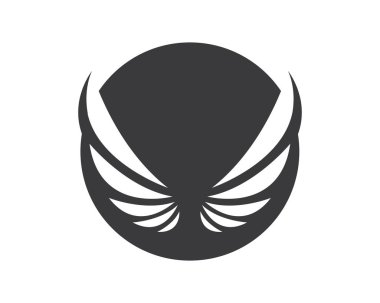 kanat logo simgesi vektör illüstrasyonu 