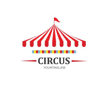 Circus çadır logosu vektör şablonu 