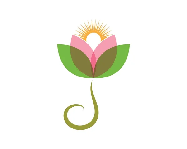 Beauty Vector lotus bloemen ontwerp logo Template — Stockvector