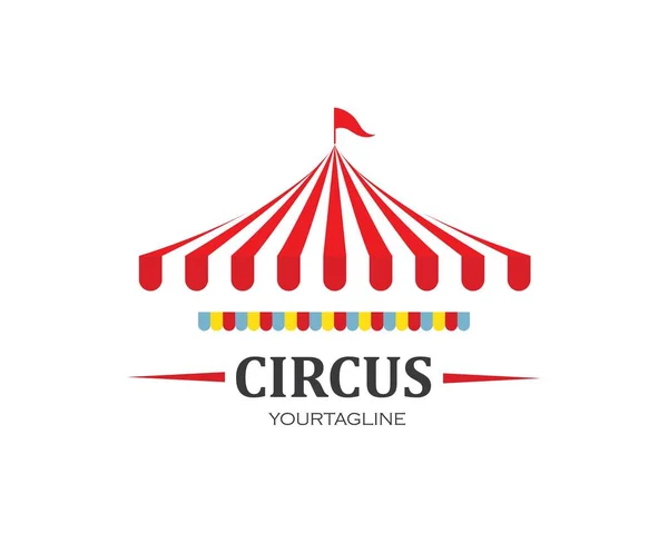 Modello logo tenda circo vettoriale — Vettoriale Stock