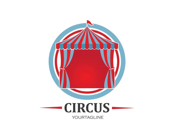 Modello logo tenda circo vettoriale — Vettoriale Stock
