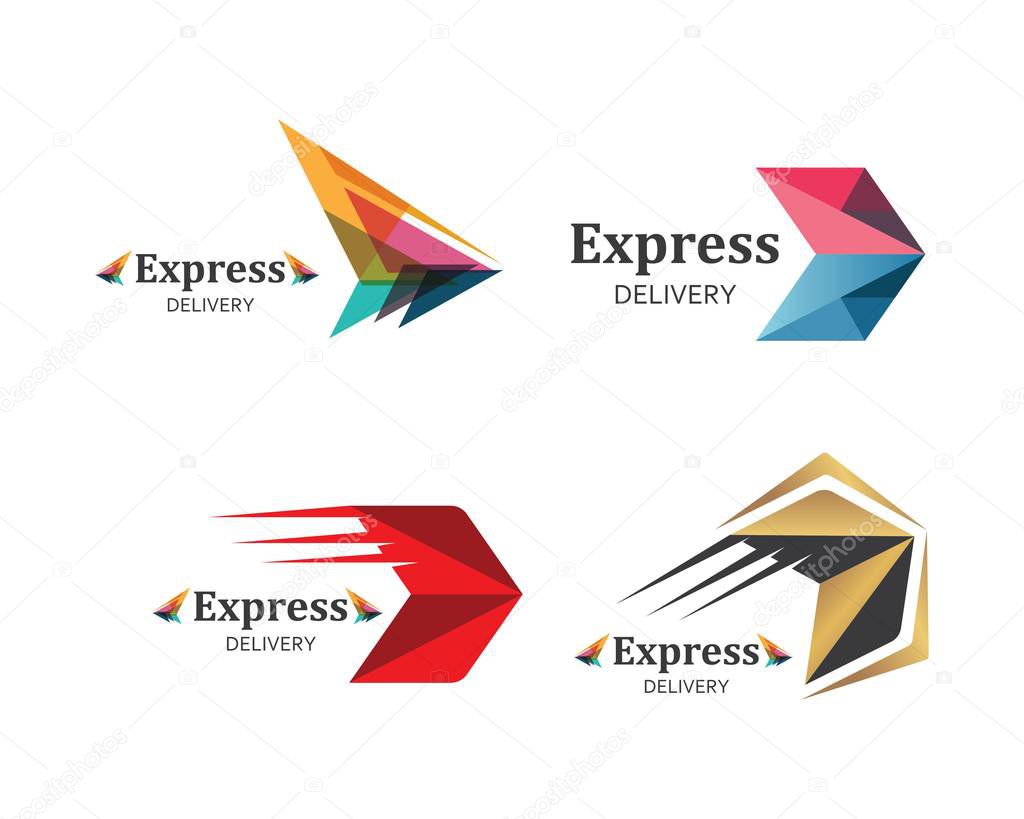 Arrow vector illustration icon Logo of delivery and logistic  bu