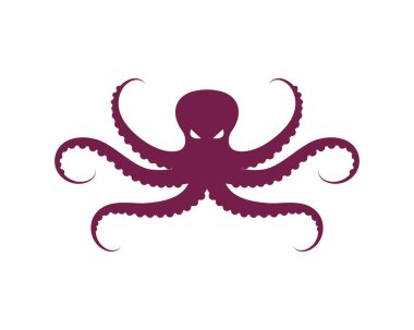 ahtapot simgesi logo vektör illüstrasyon tasarımı 