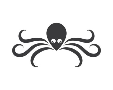 ahtapot simgesi logo vektör illüstrasyon tasarımı 