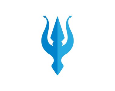 Trident Logo Şablonvektör simgesi illüstrasyon 