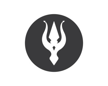 Trident Logo Şablonvektör simgesi illüstrasyon 