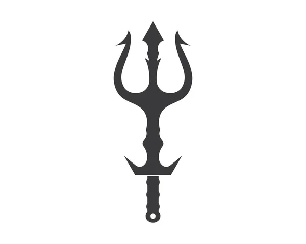 Trident logo szablon ikona ilustracja wektor — Wektor stockowy
