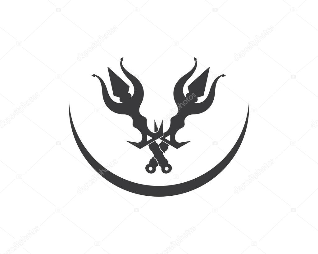 Trident Logo Template vector icon illustration design