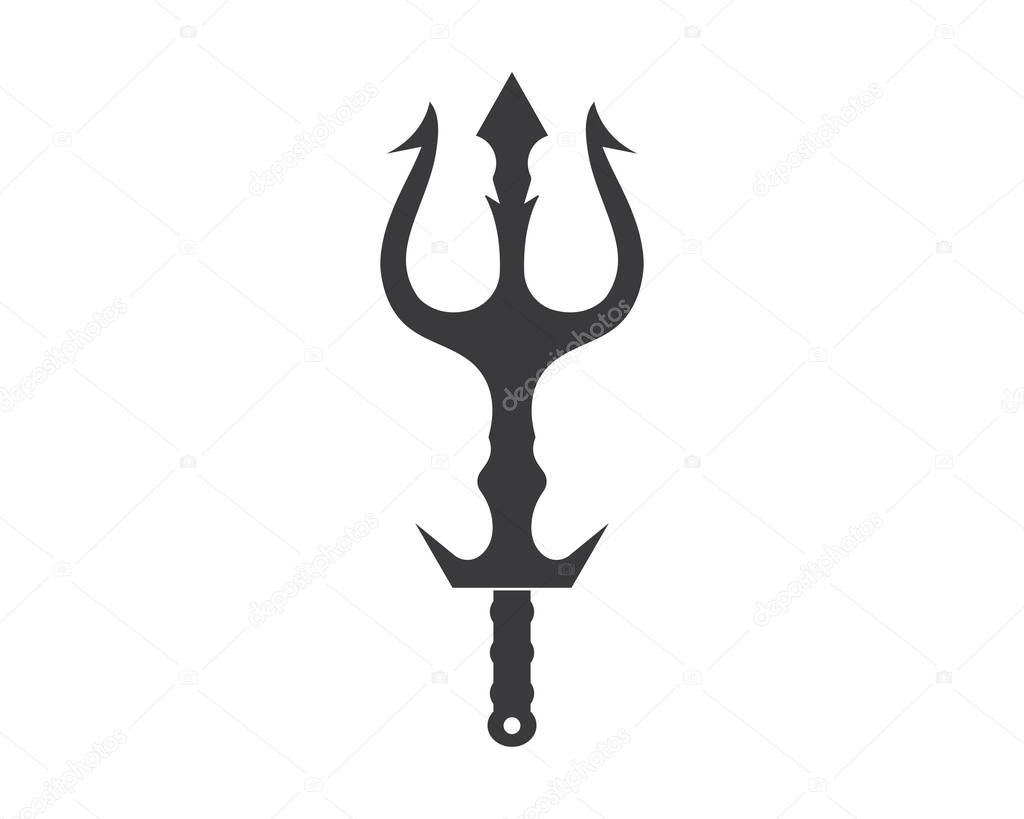 Trident Logo Template vector icon illustration design