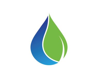 su damlası logo şablonu vektör çizimi