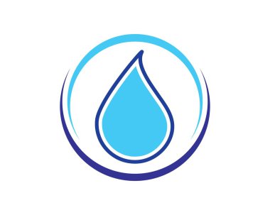 su damlası logo şablonu vektör çizimi