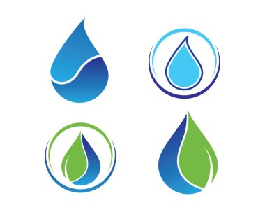 su damlası logo şablonu vektör çizimi