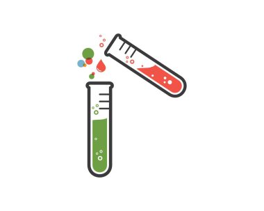 laboratuvar simgesi logo vektör illüstrasyon tasarımı