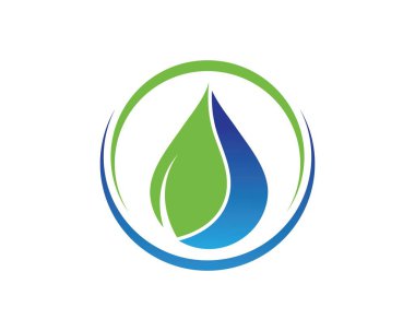 su damlası logo şablonu vektör çizimi