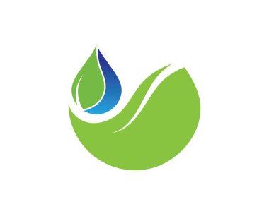 su damlası logo şablonu vektör çizimi