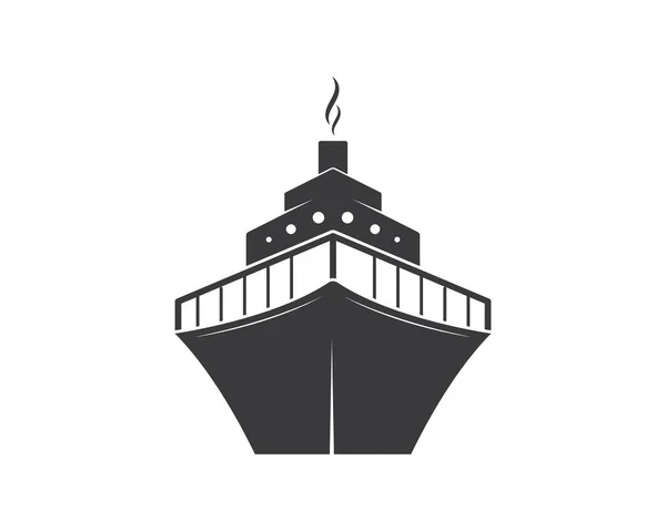 Kreuzfahrtschiff Logo Vorlage Vektor Symbol Illustration — Stockvektor
