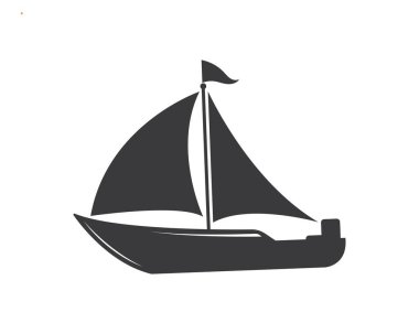 Gemi logo şablonu vektör resimleme gezisi 