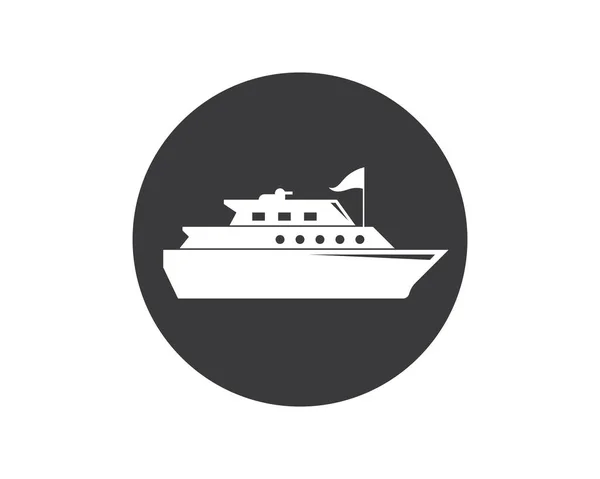 Cruise ship Logo Template vector icon illustration — Stock Vector