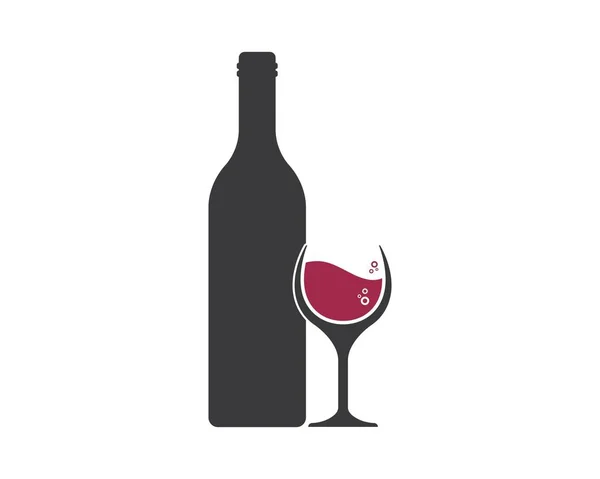 Wein Logo Symbol Vektor Illustration Design — Stockvektor