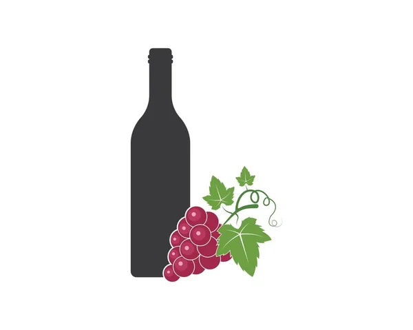 Дизайн векторной иллюстрации логотипа вина — стоковый вектор