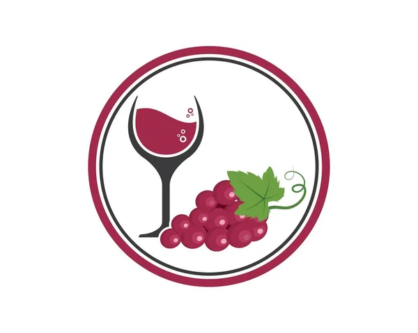 Дизайн векторной иллюстрации логотипа вина — стоковый вектор
