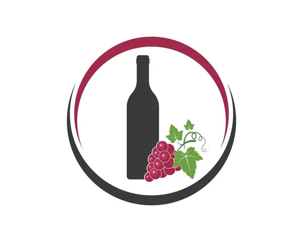 Şarap logosu simge vektör illüstrasyon tasarımı — Stok Vektör