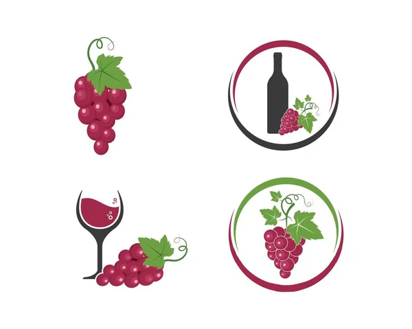 Logotipo del vino icono vector ilustración diseño — Archivo Imágenes Vectoriales