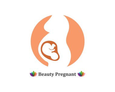 güzellik hamile kadın vektör simgesi