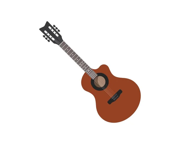 Guitarra logo icono vector ilustración diseño — Vector de stock