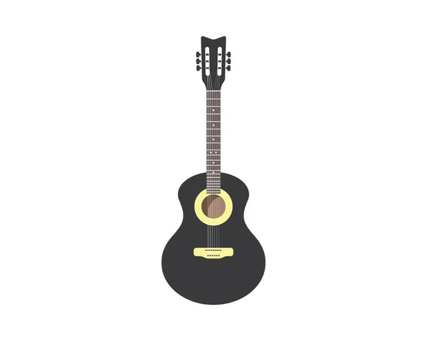 Guitarra logo icono vector ilustración diseño — Vector de stock