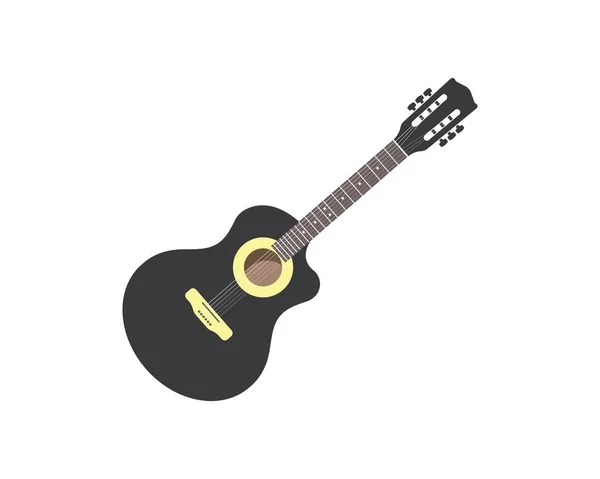 Guitarra logo icono vector ilustración diseño — Vector de stock