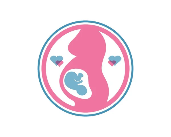 Belleza mujeres embarazadas vector icono — Vector de stock
