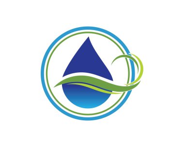 su damlası logo şablonu vektör çizimi