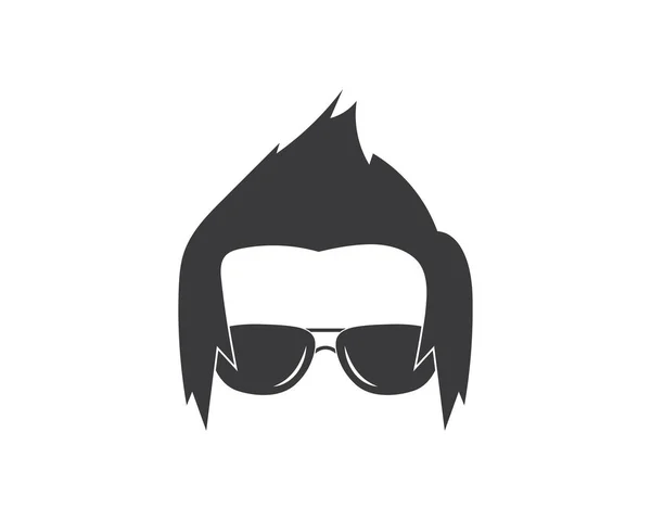 Homme élément de coiffure icône vectoriel illustration — Image vectorielle