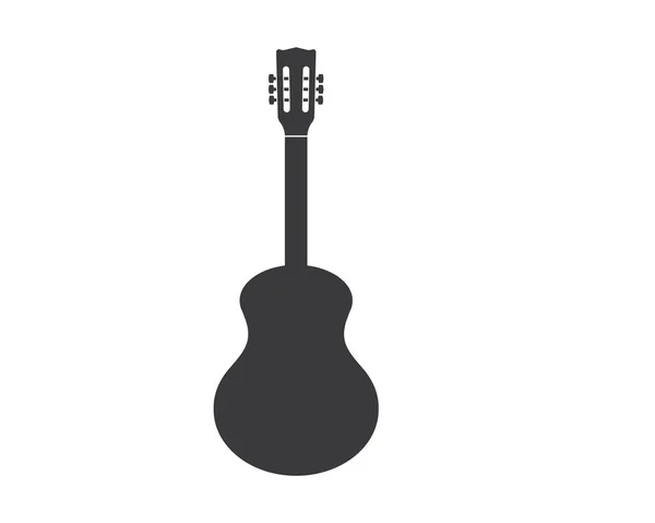 Icono de la guitarra logotipo vector ilustración diseño — Vector de stock