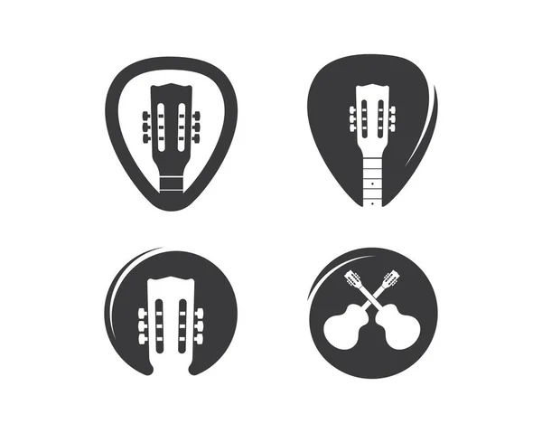 Gitarre icon logo vektor illustration design — Stockvektor