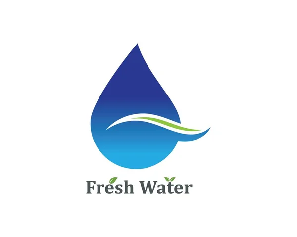 Agua gota logotipo plantilla vector ilustración — Archivo Imágenes Vectoriales