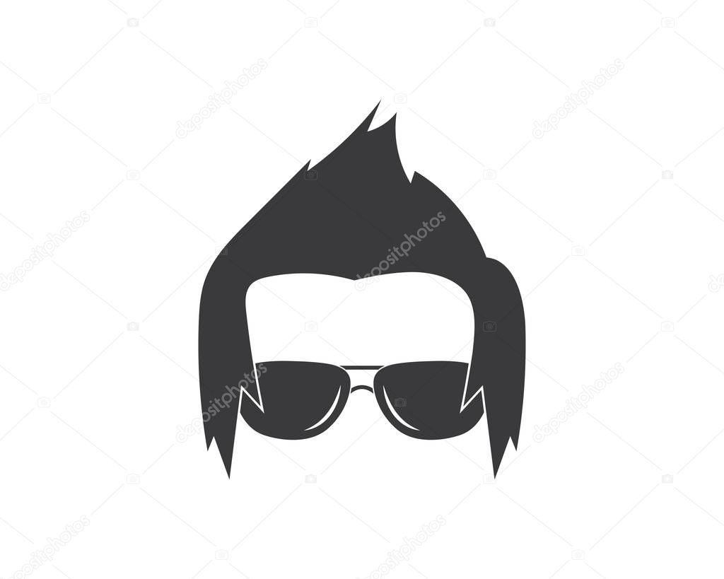 man hairstyle element icon vector illustration