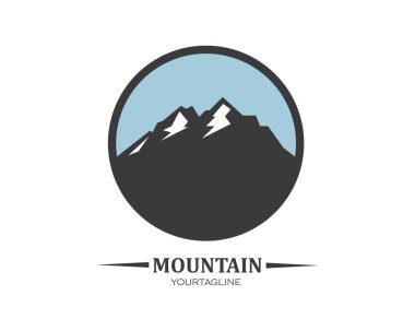 High Mountain simgesi Logo vektör illüstrasyon tasarımı