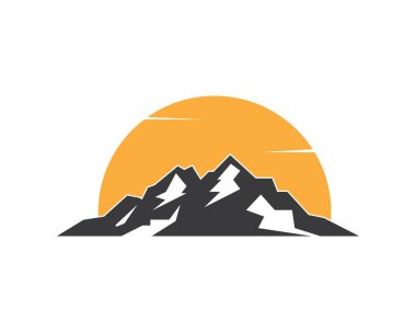 High Mountain simgesi Logo vektör illüstrasyon tasarımı