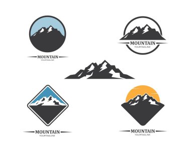 High Mountain simgesi Logo vektör illüstrasyon tasarımı