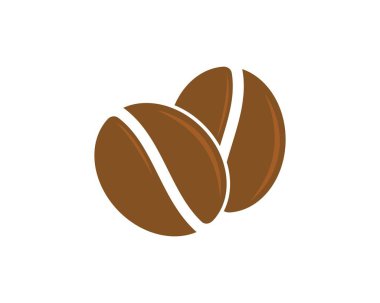 Kahve Fasulyesi Logo Şablonu vektör simgesi 