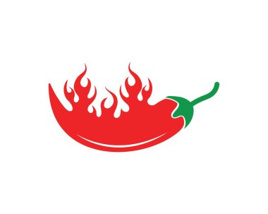 Chili logo simgesi vektör illüstrasyon tasarımı